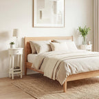 COSIEST Tall Nightstand with Drawer, Tall Side Table, 2 Tier Round End Table for Living Room, 28'' Accent Table for Corners, Beige