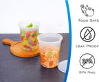 EDI [32 OZ, 40 Sets Plastic Deli Food Storage Containers with Airtight Lids | Microwave-, Freezer-, Dishwasher-Safe | BPA Free | Heavy-Duty | Meal Prep | Leakproof | Recyclable (Pack of 2)