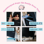 SlumberPod The Original Blackout Sleep Tent Travel Essential for Babies and Toddlers, Mini Crib and Pack N Play Cover, Sleep Pod for Kids with Monitor Pouch and Fan Pouch, Blocks 99% Light, Black