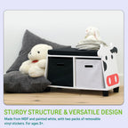 Children’s Cow Toy Storage Bench with Cushion