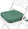 SINOSSO Memory Foam Chair Cushion for Folding Chair 1 Pcs, Thickened 2" Square Kitchen Chair Pad with Ties, Indoor Non-Slip Dining Chair Seat Cushion (1 Piece, Green)