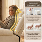 Heavy Duty Power Lift Recliner Chair for Elderly, 400lbs Capacity Massage and Heat Recliner, Soft Corduroy 160° Reclining Electric Stand Up Chair, USB & Type-C, Memory Foam, Cup Holders