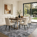 DMOYEST Area Rug Living Room Rugs - 9x12 Large Soft Indoor Neutral Modern Abstract Low Pile Washable Rug Carpet for Bedroom Dining Room Farmhouse Home Office - Grey