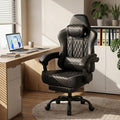 GTPLAYER Gaming Chair, 𝐁𝐢𝐠 𝐚𝐧𝐝 𝐓𝐚𝐥𝐥 Gaming Chair for Adults, 𝐖𝐢𝐝𝐞 𝐒𝐞𝐚𝐭 Computer Game Chairs with 𝐓𝐡𝐢𝐜𝐤 𝐏𝐨𝐜𝐤𝐞𝐭 𝐒𝐩𝐫𝐢𝐧𝐠 𝐂𝐮𝐬𝐡𝐢𝐨𝐧 & Footrest, Carbon Black