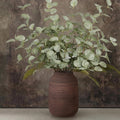 Briful Ceramic Vase for Home Decor, Rustic Brown Textured Decorative Vase for Pampas Grass, Modern Farmhouse Vase for Living Room Coffee Table, Dining Table Centerpiece, Entryway & Shelf (9.8” Tall)