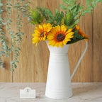 Hosley Metal Pitcher Vase, Farmhouse Rustic Watering Can Flower Jug, Vintage Shabby Chic Milk Jug Vase,10''H for Floral Arrangements