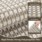 Ileading Laundry Room Runner Rug 2'x6' Non Slip Farmhouse Kitchen Floor Mats with Rubber Backing Machine Washable Beige Indoor Decor Carpet for Doormat Hallway Entryway Petmat Garage Balcony