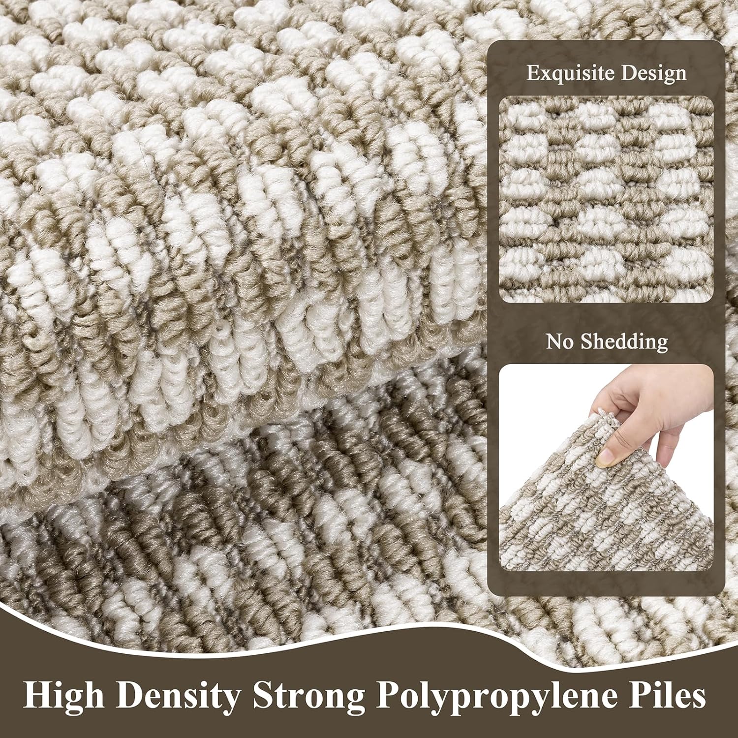 Ileading Laundry Room Runner Rug 2'x6' Non Slip Farmhouse Kitchen Floor Mats with Rubber Backing Machine Washable Beige Indoor Decor Carpet for Doormat Hallway Entryway Petmat Garage Balcony