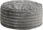 Hobestluk Bean Bag Chairs Beanbag Chair with Filler Adult Bean Bags with Fluffy Ripple Cover, Giant Bean Bag Chairs for Adults (Grey, 3FT - 36" x 36" x 22")