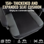 Big and Tall Gaming Chair 350lb, Ergonomic Computer Chair with 2-Point Lumbar Vibration Massage, Breathable PU Backrest, Footrest, Multiple Colors for Adults Kids Gaming Office（Grey）