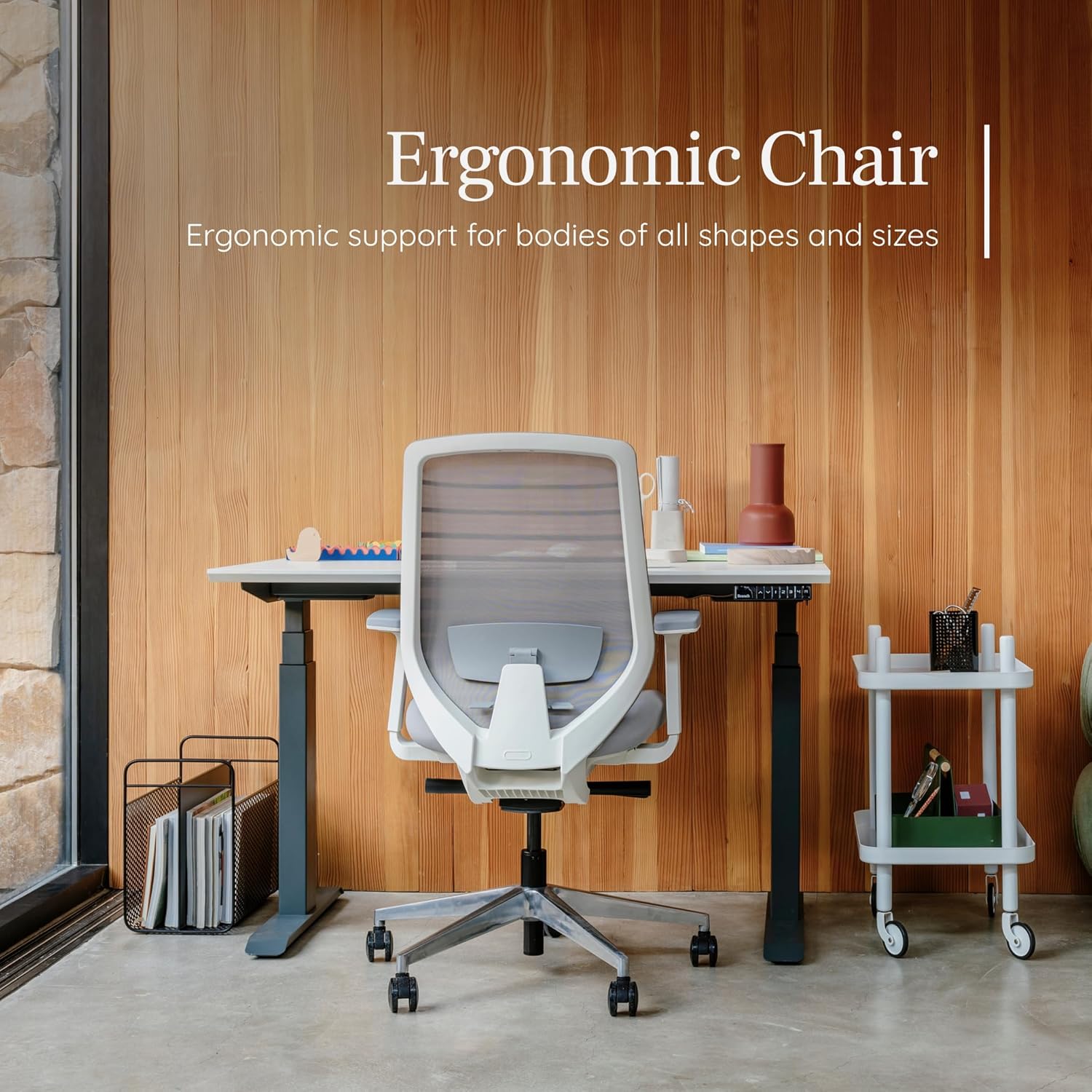Branch Ergonomic Chair - A Versatile Desk Chair with Adjustable Lumbar Support, Breathable Mesh Backrest, and Smooth Wheels - Experience Optimal Comfort and Support - All Black