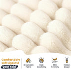 HABUTWAY Bean Bag Chair, Giant Bean Bag Chairs for Adults and Kids, Bean Bag Sofa, Lazy Floor Sofa, Faux Fur Beanbag Chair with Armrests for Living Room Bedroom (Beige)