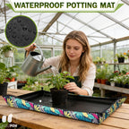 Repotting Mat, Potting Mat for Indoor Plants, 29.5" x 43.3" Waterproof Repotting Tray for Plant Transplanting and Mess Control, Potting Tray for Gardening Lovers