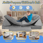 Modular Kids Sofa,Couch for Toddler and Baby Playroom/Bedroom,Perfect Toddler & Baby Couch for Play & Lounging,Ideal for Boys & Girls.Large