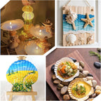 Large Natural Sea Shells 4''-5'' White Scallop Shells 8PCS for DIY Craft Making, Baking, Hand Painting, Ocean Themed Party and Home Decor