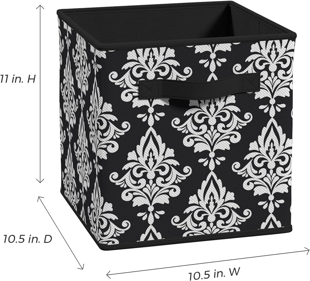 ClosetMaid 3255 Cubeicals Fabric Drawer, Black Damask