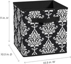 ClosetMaid 3255 Cubeicals Fabric Drawer, Black Damask