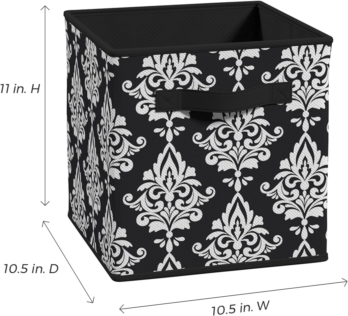 ClosetMaid 3255 Cubeicals Fabric Drawer, Black Damask