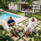 Farmhouse Adirondack Chair Set of 2, Poly Lumber Patio Chairs, Pre-Assembled Weather Resistant Outdoor Chairs for Pool, Deck, Backyard, Garden, Fire Pit Seating, White