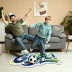 Soccer Rug, 24"x40" Area Rug Washable Low Pile Soft Soccer Mat for Boys Bedroom Playroom Entryway Soccer Decorative Room Decor