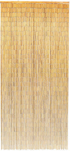 Stainless Steel Core Bamboo Curtain, 36" W x 79" H Bamboo Tube Doorway Curtain, Rust-Resistant Bamboo Door Beads Room Divider, Natural Hanging Screen for Entryway, Boho Home Decor