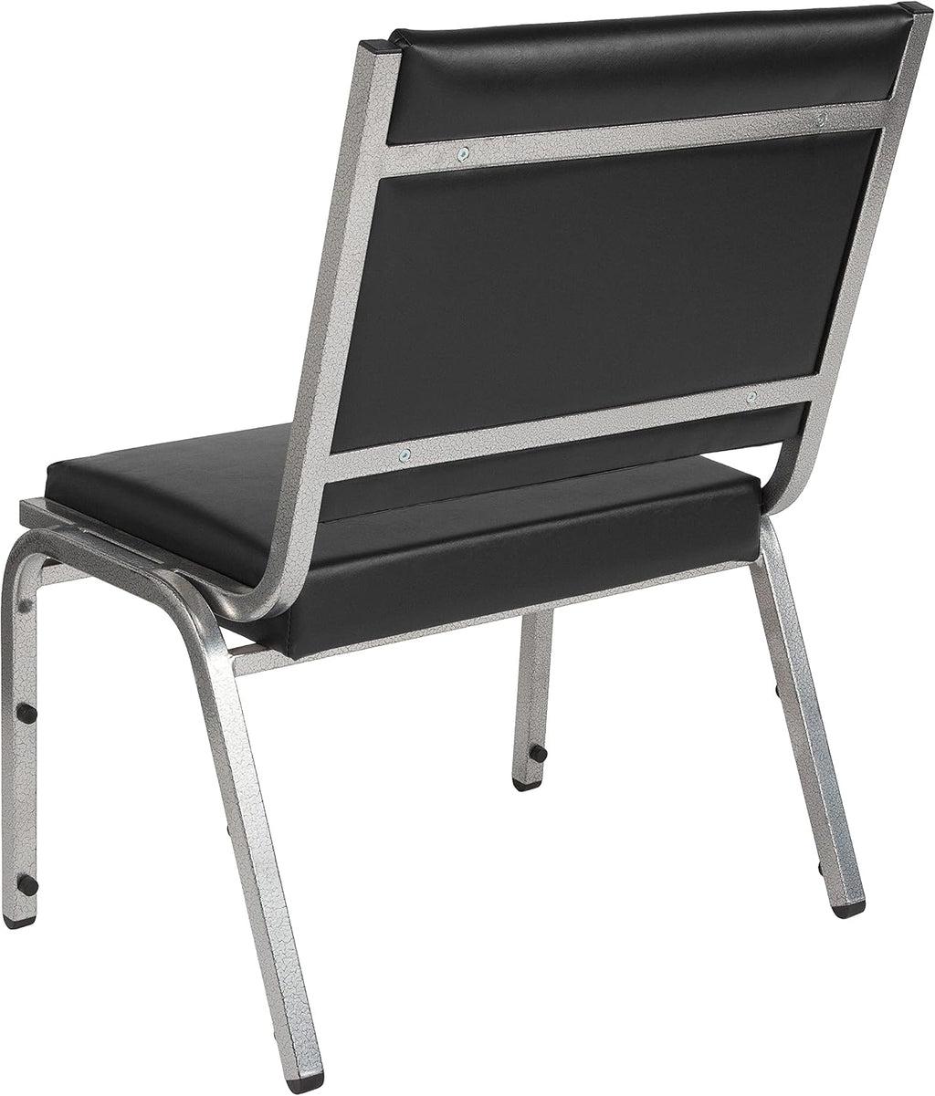 BizChair 950 lb. Rated Black Antimicrobial Vinyl Bariatric Medical Reception Chair