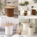 Round Folding Table,Small Portable Table,Side Table,End Table,Dining Table,Circle Table,Ideal for Small Space,Dining Room,Kitchen,Shopping Mall,Exhibitions,Modern and Minimalist Design