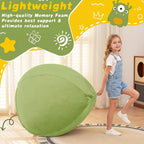 HABUTWAY 2FT Bean Bag Chair, 2' Beanbags Small Bean Bag Chairs with Filling, Teardrop Bean Bag Chair Luxurious Velvet Ultra Soft Fur with Removable Cover (Lime)