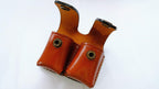 Cal38SPL Speedloader Leather Double Carrier,Case,Pouch for 357 Mag 44 Mag 6,7 Shots,38 Special 6 Shot