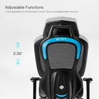 EUREKA ERGONOMIC Typhon Gaming Chair, Ergonomic Office Chair, Home Office Desk Chairs, Gaming Chairs for Adults, Mesh Office Chair, Adjustable Armrest Headrest, Hight Back, BlackBlue