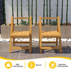 Folding Dining Table Set for 4, Foldable Kitchen Dinning Set with Chairs | Bamboo, Double Drop Leaf Device, Inside of Dinner Table Can Store Fold Chairs, Assembly Free for Compact Apartment - Wood