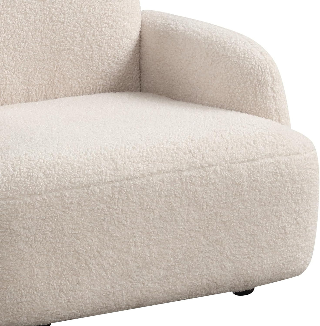 25.5" W Beige Sherpa Bear Shaped Armchair