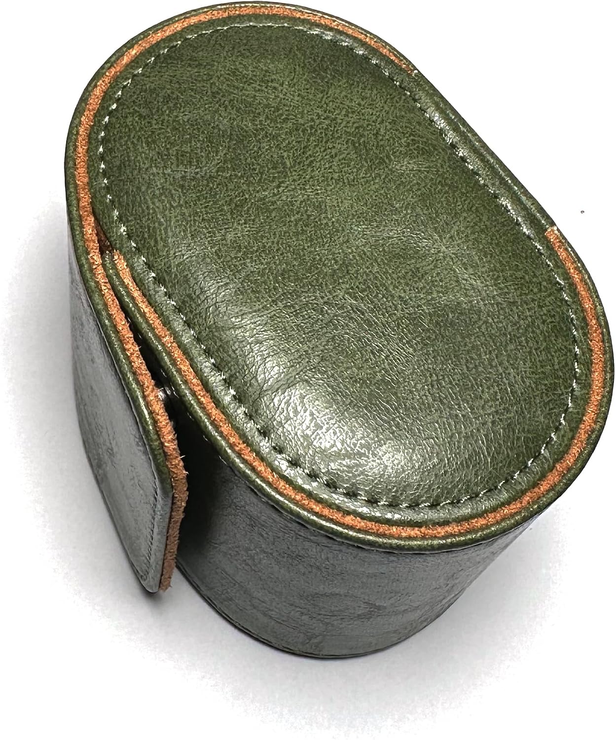 Longjet Watch Roll Travel Case for Men Portable Watches Storage Organizer Box with Removable Velvet Pillow Holder (1 Slot Olive Green)