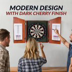 Centerpoint Bristle Dartboard and Solid Wood Cabinet - Dark Cherry Finish
