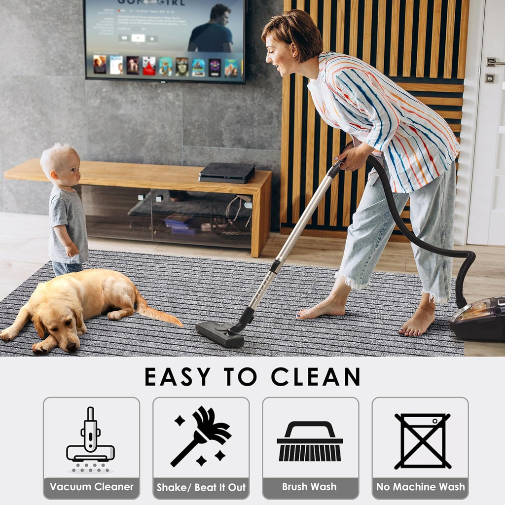 koloko 2ft x 6ft Runner Rug Non-Slip Outdoor Indoor Carpet Runner Custom Size Floor Runners Area Rugs Mat with Rubber Backing for Hallway Entryway Balcony Patio Kitchen Garage Stair Laundry
