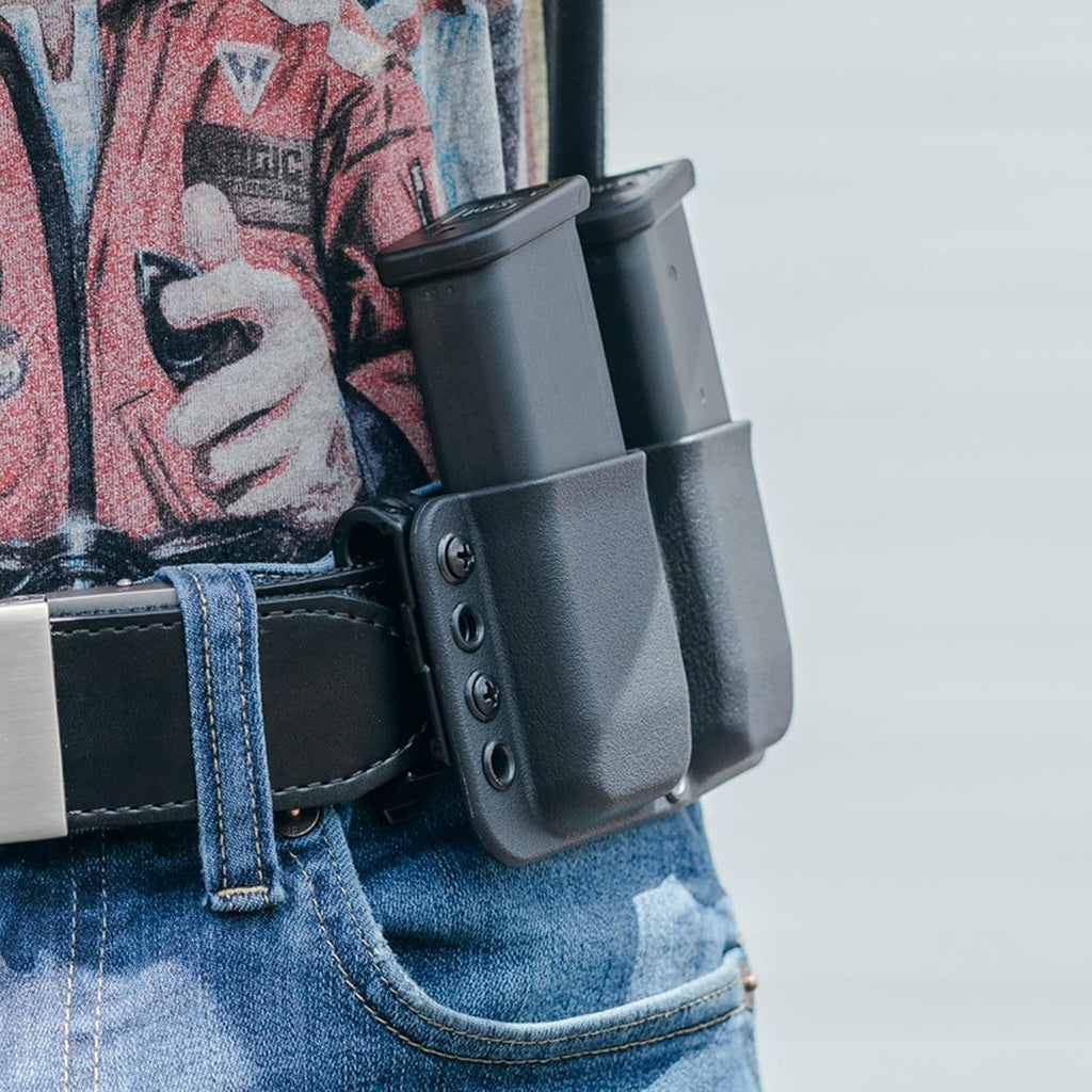 OWB Double Mag Pouch for 1911, Sig P220, Springfield XDS, & More - USA Made - Total Eclipse Double Mag Pouch by Blade-Tech Holsters