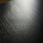 IDS Home Black Wood Dining Table 51 Inch, Rectangular Kitchen Table with Metal Iron Frame, Modern Wood Grain Table for Small Space Apartment