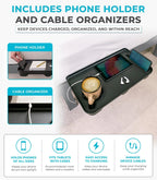 Stander Wonder Bedside Shelf, Bedside Caddy Organizer & Bunk Bed Shelf, Space-Saving Floating Nightstand for Seniors & Dorm Rooms, Bedside Tray Table with Phone Holder, Cup Holder & Cable Organizer