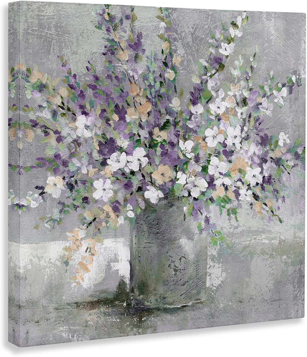 Stupell Industries Blossoming Aster Flower Bouquet, Designed By Carol Robinson, 24 x 24, Canvas Wall Art