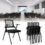 Folding Office Chair, Stackable & Breathable Mesh Back for Conference, Seminar, Training, Reception,No Assembly Required