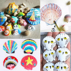 48 PCS Scallop Shells Natural Seashell, 1.5" to 2" White Scallop Shells Small Seashells for Crafts Wedding Decor Beach Theme Party, Fish Tank and Vase Filler