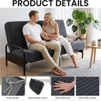 HOMBYS 8 Inch Memory Foam Futon Mattress Full Size, Split Foldable Futons Sofa Couch Bed Floor Mattress, Convertible Sofa Bed Mattress Fits Most Daybed and Futon Frames, 75" x 54"(Frame Not Included)
