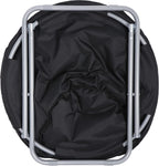Nouva Saucer Chiar Foldable Moon Chair Folding Soft Fuzzy Seating Faux-Fur Round Circle Chair Gaming Chair for Indoor Outdoor Living Room Bedroom Dorm Home Set of 2, Black