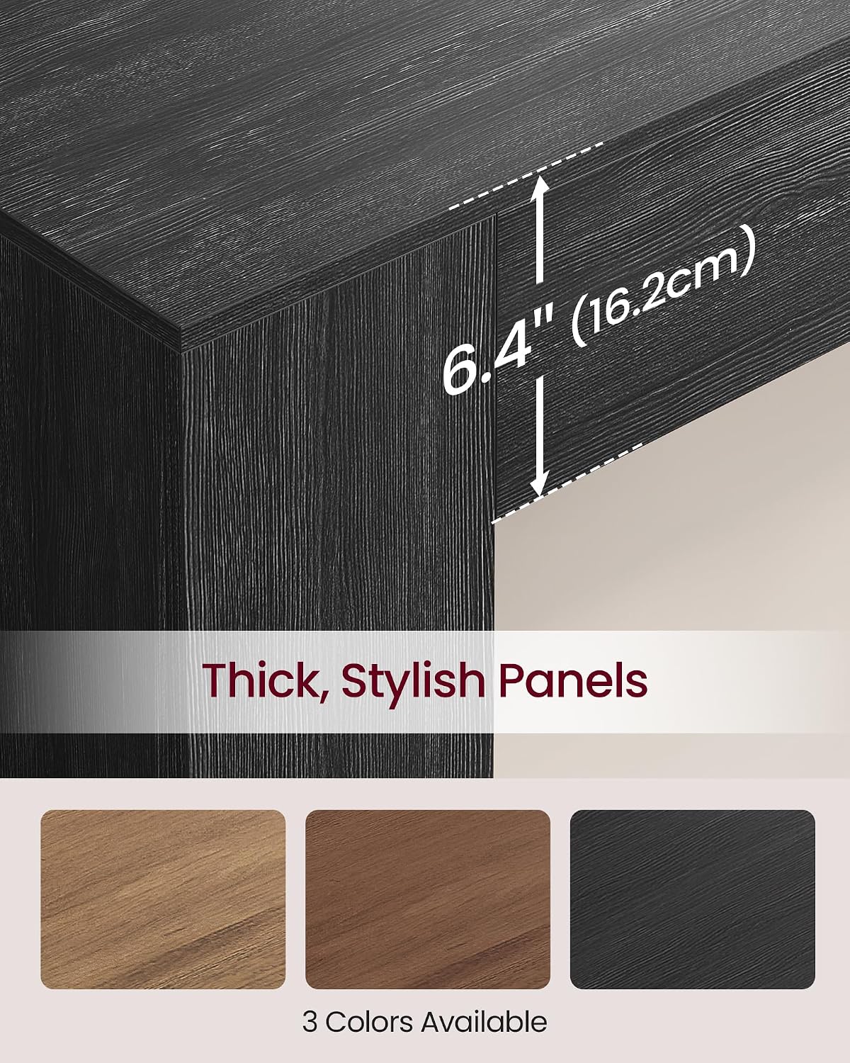 VASAGLE Entryway Table, Long Console Table, Thick Tabletop, Farmhouse Style, for Hallway, Behind the Couch, Living Room, Foyer, Easy Assembly, 11.8 x 63 x 31.5 Inches, Charcoal Gray ULNT147BA01S