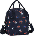 VASCHY Lunch Box Bag for Kids, Insulated Lightweight Lunch Box Tote for Toddler Boys School Daycare Kindergarten Construction Blue