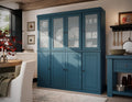 Palace Imports 100% Solid Wood 65"" Pantry China Cabinet with Raised Panel, Frosted Glass Doors and Adjustable Shelves