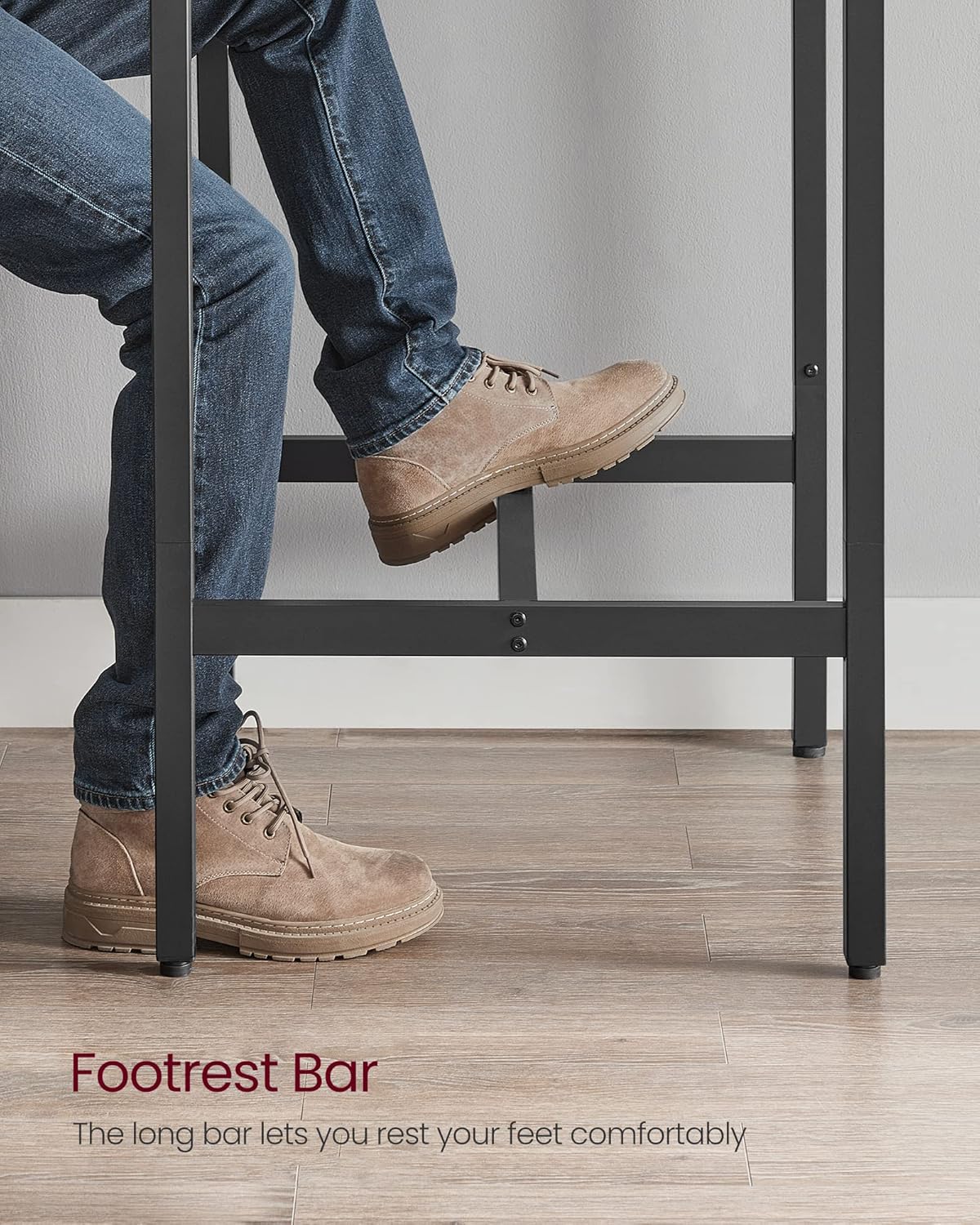 VASAGLE Bar Table, Kitchen Dining, High Top Pub, Bar Height Cocktail for Living Room Party, Sturdy Metal, 23.6 x 23.6 x 36.2 Inches for Narrow Spaces, Rustic Brown and Ink Black