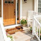 Tinideya Summer Dachshund Door Mat 17 x 28 Inch Funny Hot Dog Dog Welcome Mat for Front Porch, Entrance, Patio, Outdoor Indoor Decor