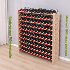 Wood Stackable Storage Modular Wine Rack Cabinet 144 Bottle freestanding Floor Wine Bottle Holder Display Shelves
