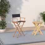 Filmcraft Professional Grade Studio Director's Chairs (30" Bar Height, Natural Finish, Printed Producer Canvas)